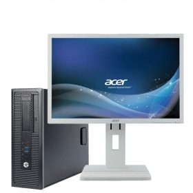   HP ProDesk 600 G2 SFF, i5-6500, 8GB DDR4, 256GB SSD NOU, 500GB HDD, Intel HD Graphics, DVD-RW, PSU 200W, Windows 10 Pro COA +Monitor ACER B226WL, 22 INCH LED